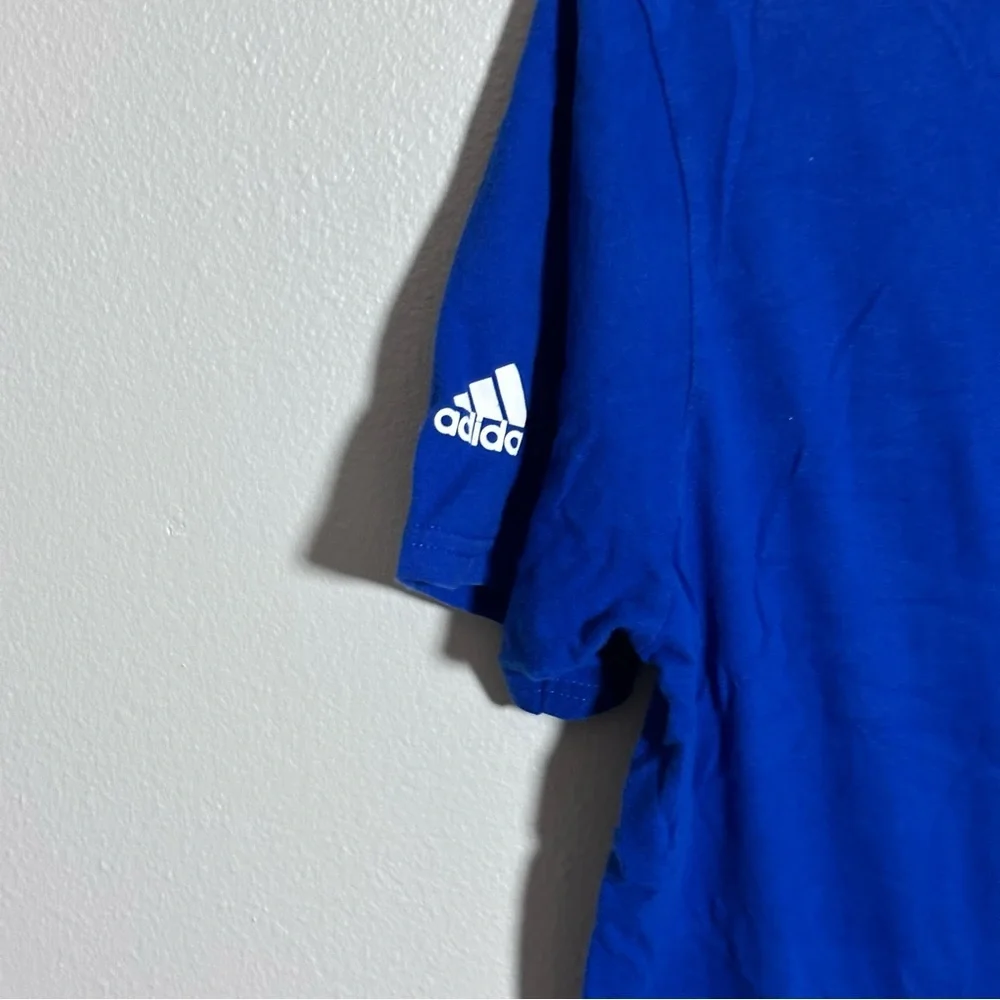 Adidas Men Blue Amplifier Tee Graphic‎ Logo Crew Neck size M